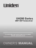 Предварительный просмотр 1 страницы Uniden UH200 Series Owner'S Manual