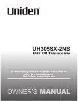 Preview for 1 page of Uniden UH305SX-2NB Owner'S Manual