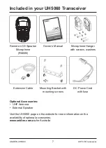 Предварительный просмотр 7 страницы Uniden UH5060VP Owner'S Manual