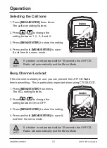 Предварительный просмотр 21 страницы Uniden UH5060VP Owner'S Manual