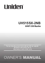 Uniden UH515SX-2NB Owner'S Manual preview