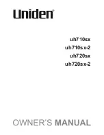 Предварительный просмотр 1 страницы Uniden uh710sx Owner'S Manual