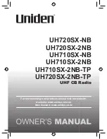 Uniden UH720SX-NB Owner'S Manual предпросмотр