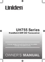 Uniden UH755 Series Owner'S Manual предпросмотр