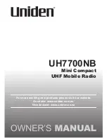 Preview for 2 page of Uniden UH7700NB Owner'S Manual