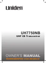 Uniden UH7740NB Owner'S Manual preview