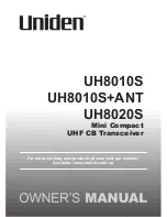 Предварительный просмотр 1 страницы Uniden UH8010S Owner'S Manual