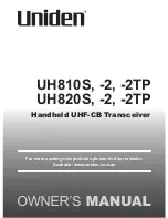 Uniden UH810S Owner'S Manual preview