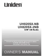 Preview for 1 page of Uniden UH820SX-2NB Owner'S Manual