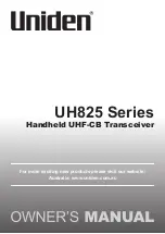 Uniden UH825 Series Owner'S Manual предпросмотр