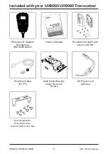 Preview for 8 page of Uniden UH9080 Owner'S Manual