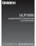 Preview for 1 page of Uniden ULP1000 Owner'S Manual