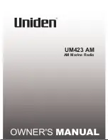 Предварительный просмотр 1 страницы Uniden UM423 AM Owner'S Manual