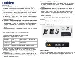 Preview for 1 page of Uniden UOE1600 Manual