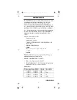 Предварительный просмотр 7 страницы Uniden USC230 Owner'S Manual