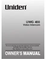 Предварительный просмотр 1 страницы Uniden UWG 400 Owner'S Manual