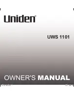 Uniden UWS 1101 Owner'S Manual preview