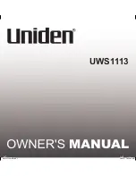 Uniden UWS1113 Owner'S Manual preview