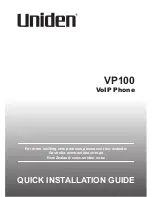 Uniden VP100 Quick Installation Manual preview