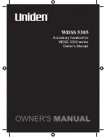 Uniden WDSS 5305 Owner'S Manual preview