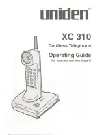 Uniden XC310 Operating Manual preview