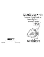 Uniden XCA750 Operating Manual preview