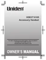 Uniden XDECT 6105 Owner'S Manual предпросмотр