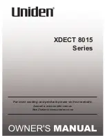 Uniden XDECT 8015 Series Owner'S Manual preview