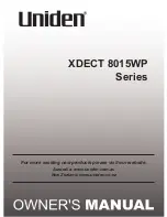 Uniden XDECT 8015WP series Owner'S Manual предпросмотр