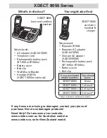 Предварительный просмотр 3 страницы Uniden XDECT 8055 Owner'S Manual