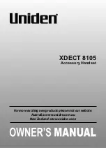 Uniden XDECT 8105 Owner'S Manual preview