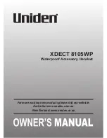 Uniden XDECT 8105WP Owner'S Manual preview