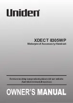 Uniden XDECT 8305WP Owner'S Manual preview
