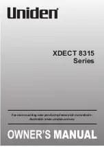 Preview for 1 page of Uniden XDECT 8315 Series Owner'S Manual