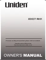 Preview for 1 page of Uniden XDECT R001 Owner'S Manual