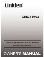 Предварительный просмотр 1 страницы Uniden XDECT R002 Owner'S Manual