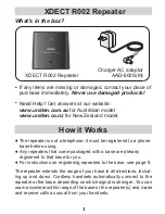 Preview for 3 page of Uniden XDECT R002 Owner'S Manual