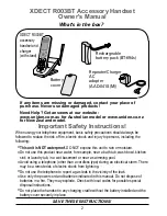 Предварительный просмотр 2 страницы Uniden XDECT R003 Owner'S Manual