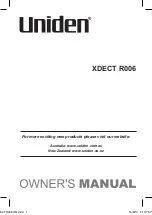 Uniden XDECT R006 Owner'S Manual preview