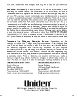 Preview for 8 page of Uniden XDECT SSE06 Owner'S Manual