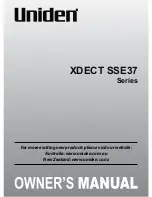 Uniden XDECT SSE37 Series Owner'S Manual предпросмотр