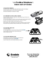 Preview for 1 page of Uniden XDECT TE-SSE35 Setup Manual