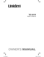 Uniden XS 1410 Owner'S Manual предпросмотр