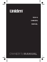 Предварительный просмотр 1 страницы Uniden XS1210 Owner'S Manual