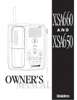 Preview for 1 page of Uniden XSA650 Owner'S Manual