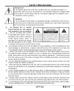 Предварительный просмотр 11 страницы Uniel UTV-62 Instruction Manual