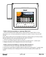 Предварительный просмотр 14 страницы Uniel UTV-62 Instruction Manual