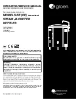 Preview for 1 page of Unified Brands Groen EE CE Series Operators & Service Manual