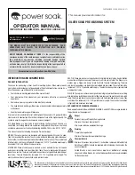 Preview for 1 page of Unified Brands Power Soak SILVER SOAK Operator'S Manual