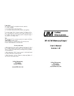 Preview for 1 page of Unified Microsystems XT-4 CW User Manual